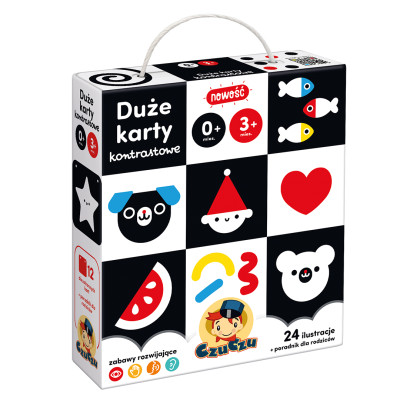 Duże karty kontrastowe 0 mies. 3 mies. CzuCzu | Polska Półka