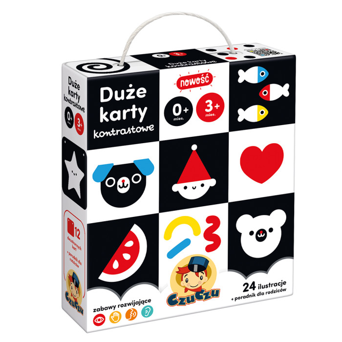 Duże karty kontrastowe 0 mies. 3 mies. CzuCzu | Polska Półka