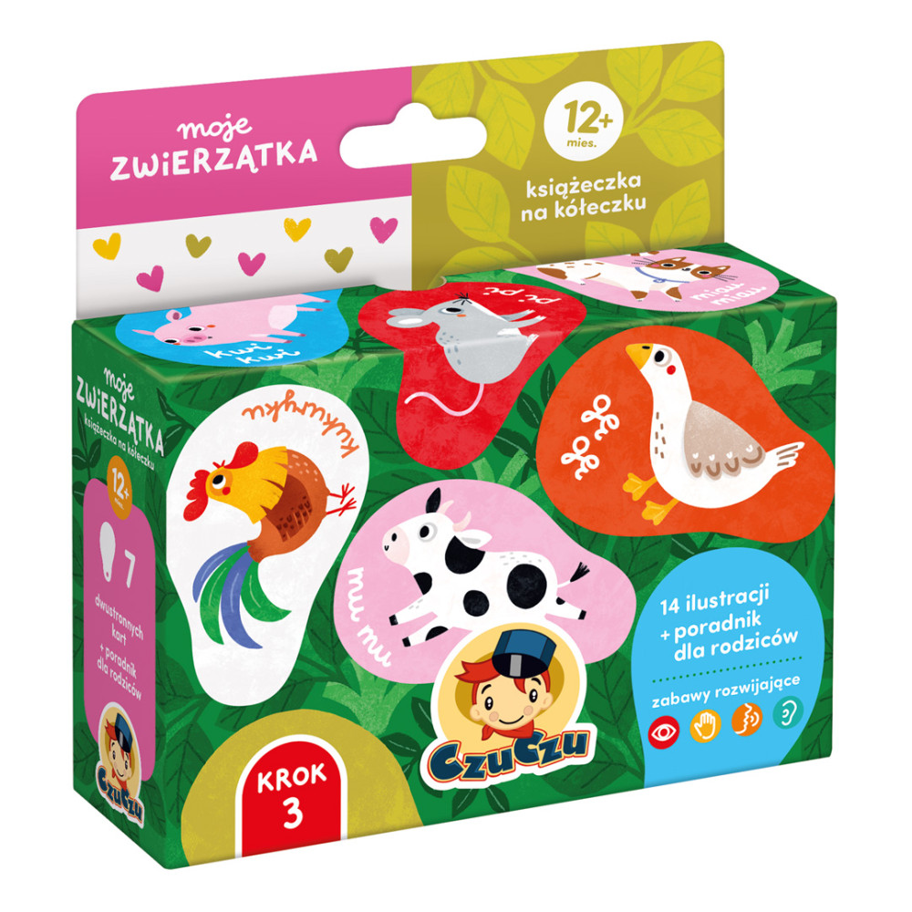 Moje zwierzątka Książeczka na kółeczku dla dzieci 12 mies.CzuCzu | Polska Półka