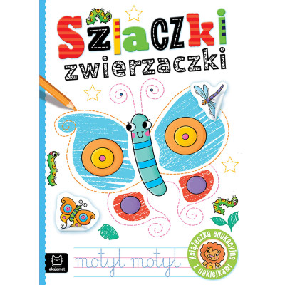Szlaczki zwierzaczki. Edukacyjna książeczka z naklejkami | Polska Półka
