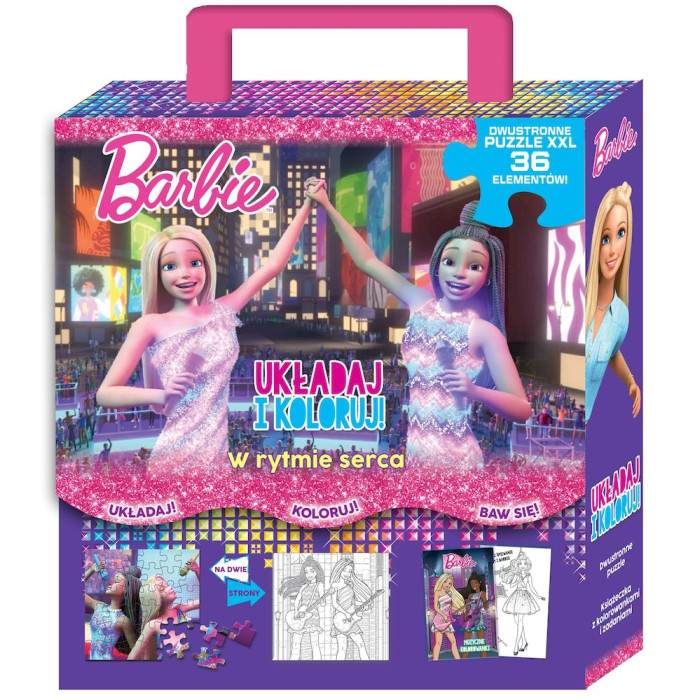 W rytmie serca. Układaj i koloruj. Barbie | Polska Półka