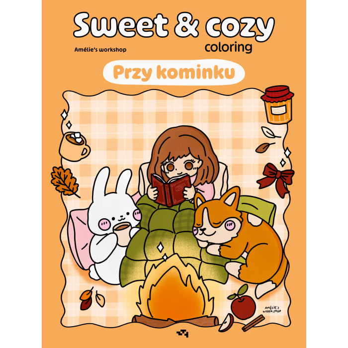 Przy kominku. Sweet & cozy coloring. Relacja Relaks | Polska Półka