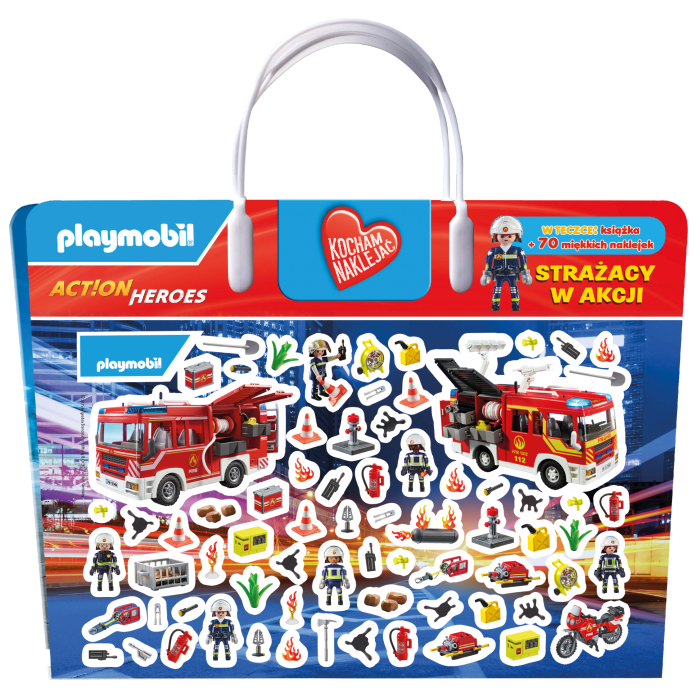 Strażacy w akcji. Playmobil Action Heroes. Kocham naklejać | Polska Półka