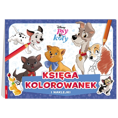 Disney Psy & koty Księga kolorowanek i naklejki BGE-9102 | Polska Półka