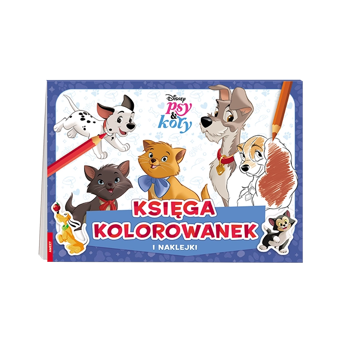 Disney Psy & koty Księga kolorowanek i naklejki BGE-9102 | Polska Półka