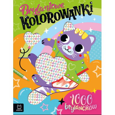 Brylantowe kolorowanki z kotkiem. 1000 brylancików | Polska Półka