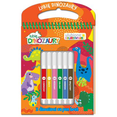 Z dinusiami za pan brat. Lubię Dinozaury. Ulubione kolorowanki | Polska Półka
