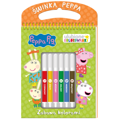 Zabawa kolorami. Świnka Peppa. Ulubione kolorowanki | Polska Półka
