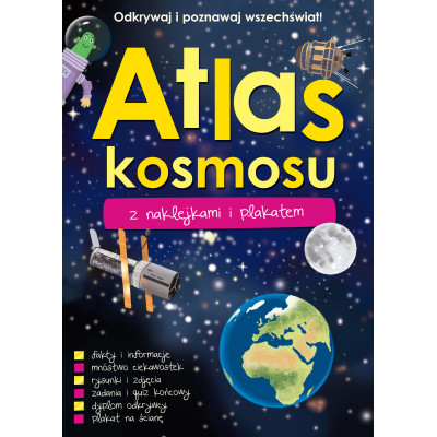 Atlas kosmosu z naklejkami i plakatem | Polska Półka