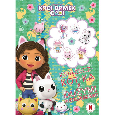 Książecz-kot-ka z dużymi naklejkami. Koci Domek Gabi | Polska Półka