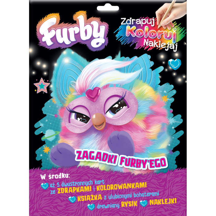Zagadki Furby'ego. Furby. Zdrapuj, koloruj, naklejaj | Polska Półka