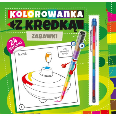 Kolorowanka z kredką. Zabawki | Polska Półka