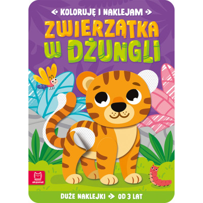 Zwierzątka w dżungli. Koloruję i naklejam | Polska Półka