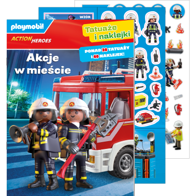 Akcje w mieście. Playmobil Action Heroes. Tatuaże i naklejki | Polska Półka