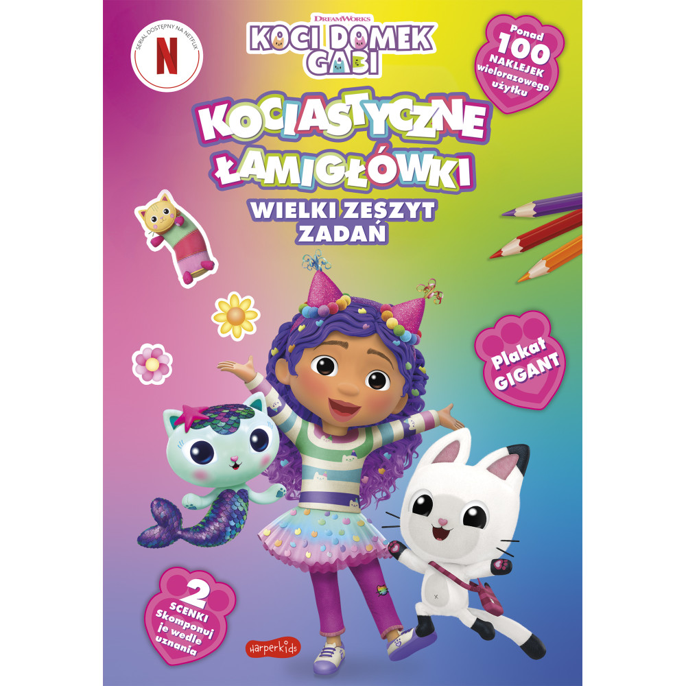 Kociastyczne łamigłówki. Wielki zeszyt zadań. Koci Domek Gabi | Polska Półka
