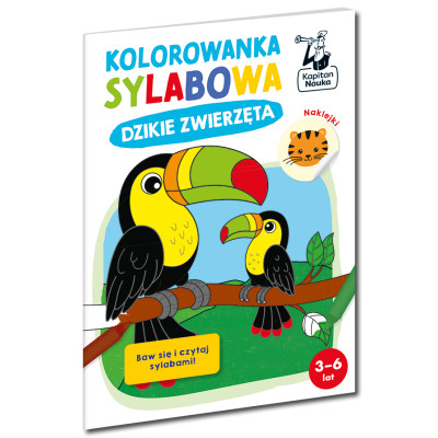 Dzikie zwierzęta. Kolorowanka sylabowa. Kapitan Nauka | Polska Półka