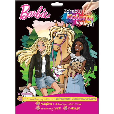 Barbie. Zdrapuj, koloruj, naklejaj | Polska Półka