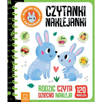 Czytanki-naklejanki. Uczę się czytać z zajączkiem. Rodzic czyta, dziecko nakleja | Polska Półka