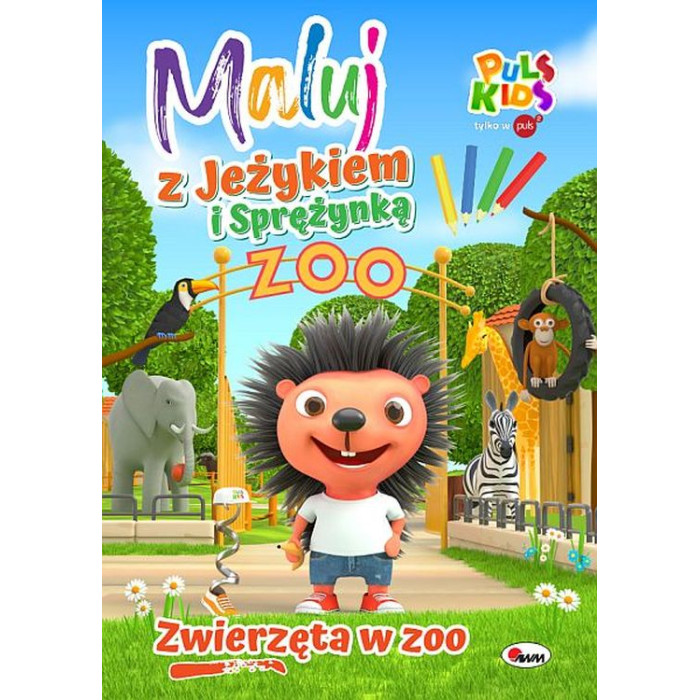 Zwierzęta w zoo. Maluj z Jeżykiem i Sprężynką | Polska Półka