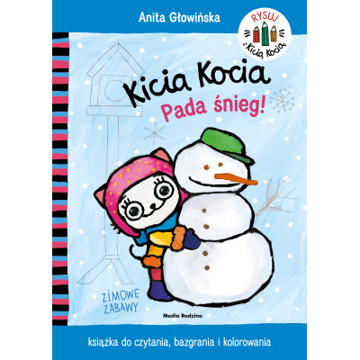 Pada śnieg. Kicia Kocia. Kolorowanka | Polska Półka