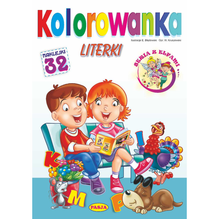 Literki. Kolorowanka. Seria z elfami | Polska Półka