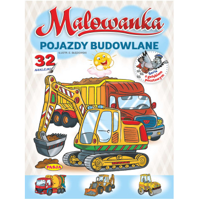 Pojazdy budowlane. Malowanka | Polska Półka