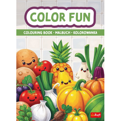 Owoce i warzywa. Kolorowanka. Malbuch. Colouring book | Polska Półka