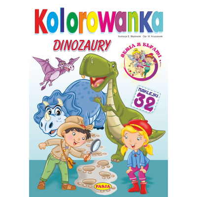 Dinozaury. Kolorowanka. Seria z elfami | Polska Półka