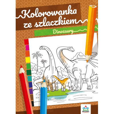 Dinozaury. Kolorowanka ze szlaczkiem | Polska Półka