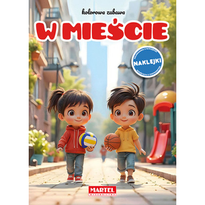 W mieście. Kolorowa zabawa z naklejkami | Polska Półka