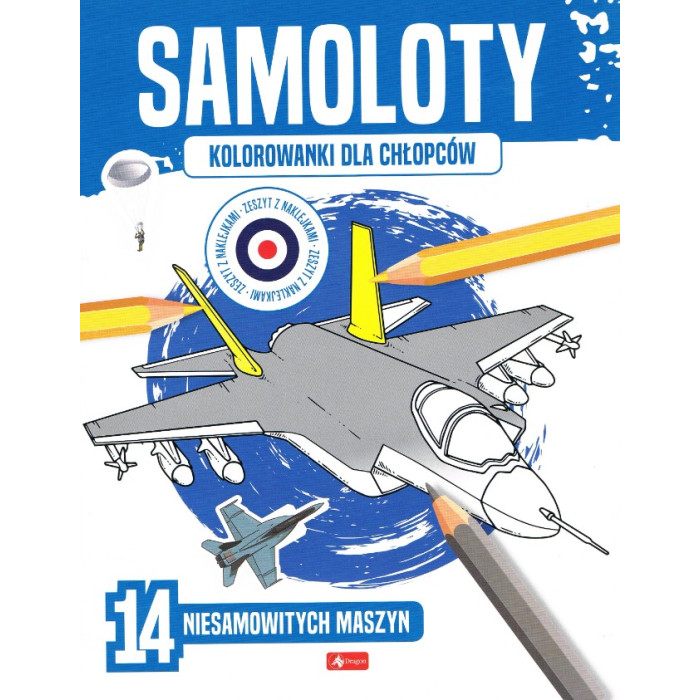 Samoloty. Kolorowanki dla chłopców | Polska Półka