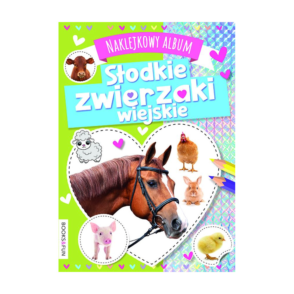 Słodkie zwierzaki wiejskie. Naklejkowy album | Polska Półka