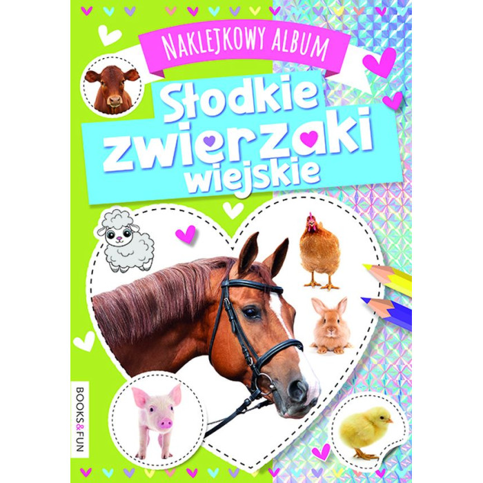 Słodkie zwierzaki wiejskie. Naklejkowy album | Polska Półka
