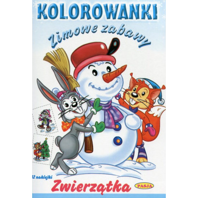 Zwierzątka. Zimowe zabawy. Kolorowanki | Polska Półka