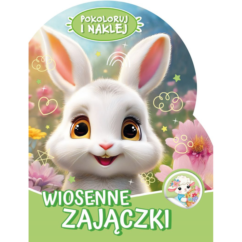 Wiosenne zajączki. Pokoloruj i naklej | Polska Półka