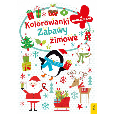 Zabawy zimowe. Kolorowanka z wykrojnikiem | Polska Półka